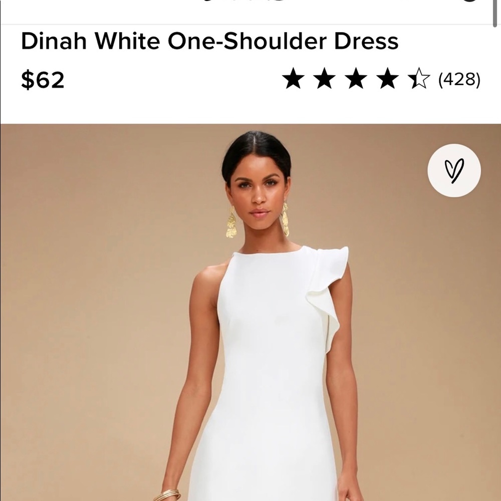 Lulu bride White One-Shoulder Dress  (wedding/bride!)